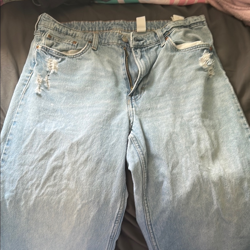 Light Blue Distressed Jeans